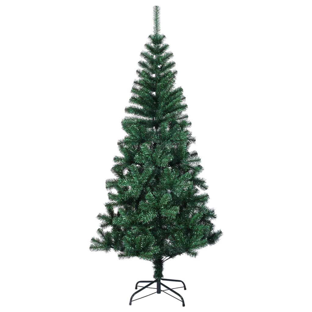 Kunstkerstboom met iriserende uiteinden 210 cm PVC groen