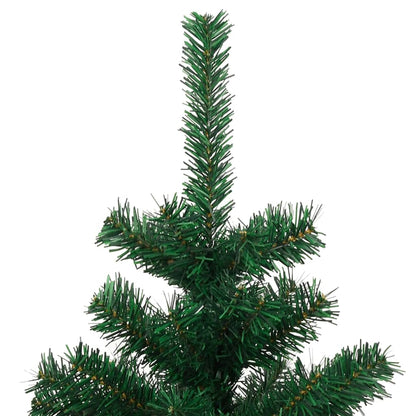 Künstlicher Weihnachtsbaum mit Lichtern und Ständer 150 cm PVC grün