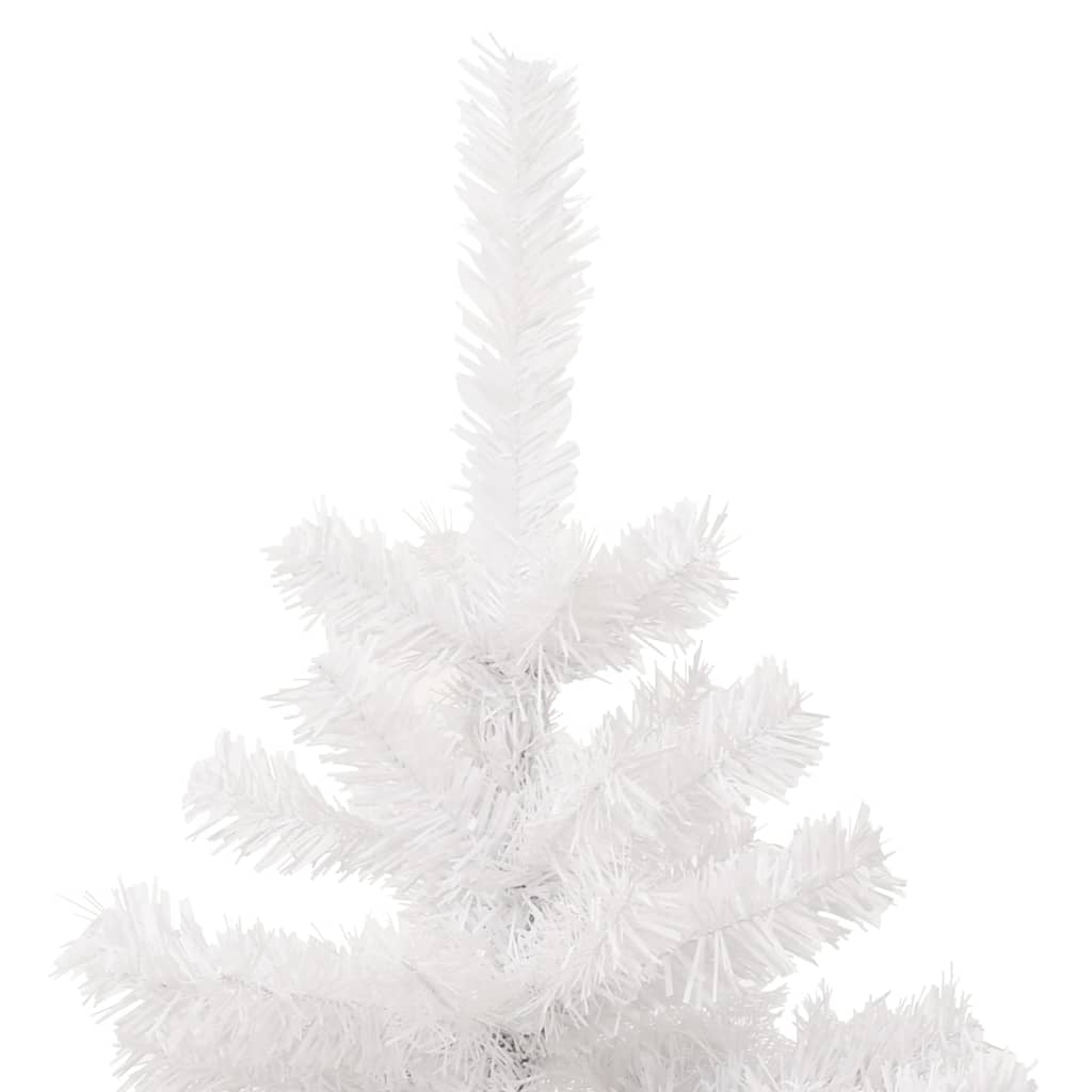 Künstlicher Weihnachtsbaum mit Lichtern und Ständer 150 cm PVC weiß