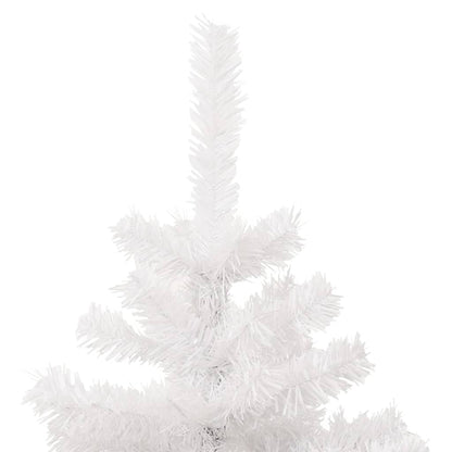 Kunstkerstboom met verlichting en standaard 150 cm PVC wit