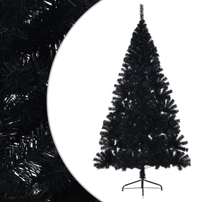 Künstlicher Weihnachtsbaum mit Stammhälfte 240 cm PVC schwarz