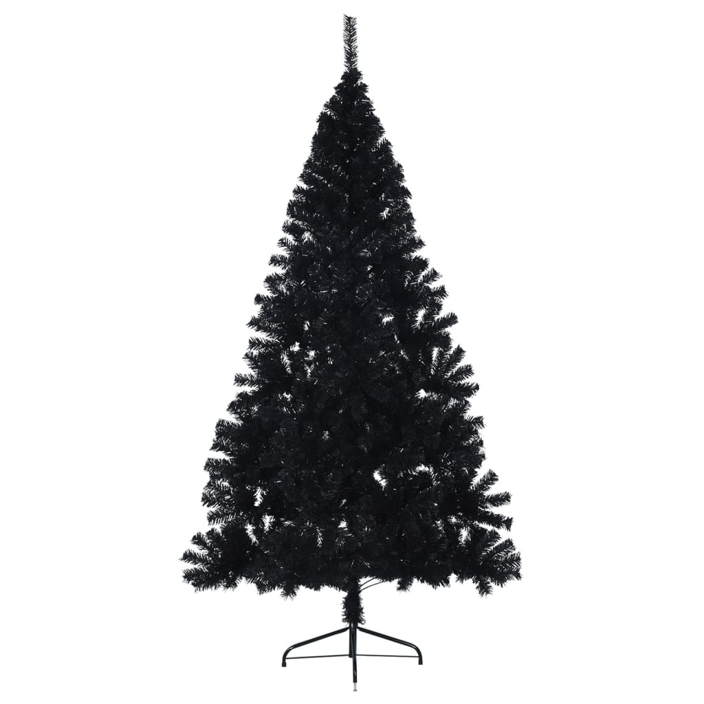 Künstlicher Weihnachtsbaum mit Stammhälfte 240 cm PVC schwarz