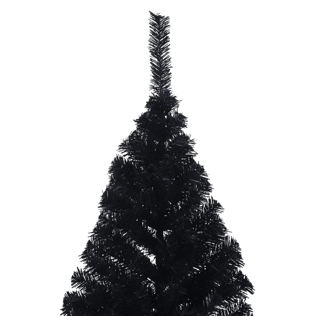 Künstlicher Weihnachtsbaum mit Stammhälfte 240 cm PVC schwarz