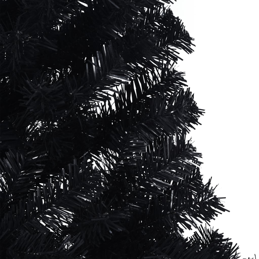 Künstlicher Weihnachtsbaum mit Stammhälfte 240 cm PVC schwarz