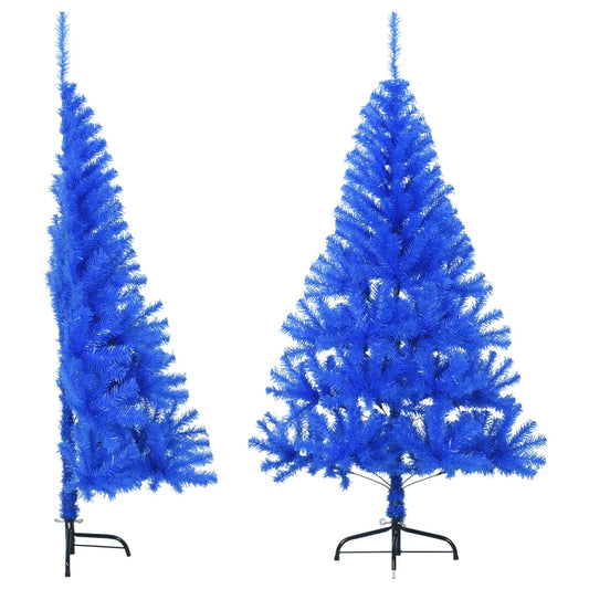 Artificial Christmas tree with standard half 120 cm PVC blue