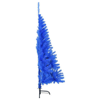 Kunstkerstboom met standaard half 150 cm PVC blauw