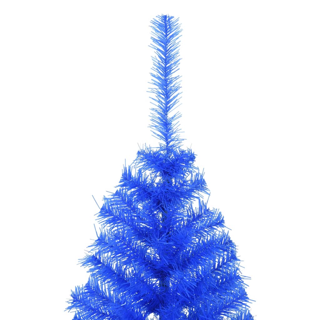 Kunstkerstboom met standaard half 150 cm PVC blauw