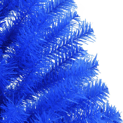 Kunstkerstboom met standaard half 150 cm PVC blauw