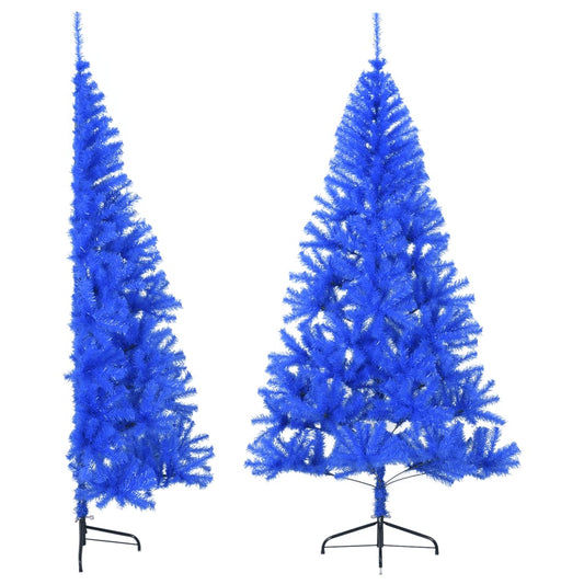 Artificial Christmas tree with standard half 180 cm PVC blue