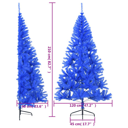 Künstlicher Weihnachtsbaum mit Stammhälfte 210 cm PVC blau