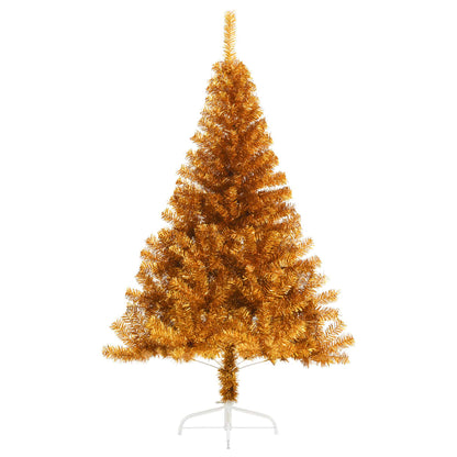 Künstlicher Weihnachtsbaum halb mit Ständer 120 cm PET goldfarben