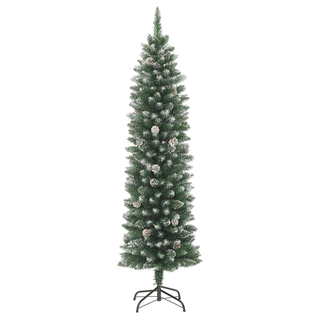 Kunstkerstboom met standaard smal 120 cm PVC