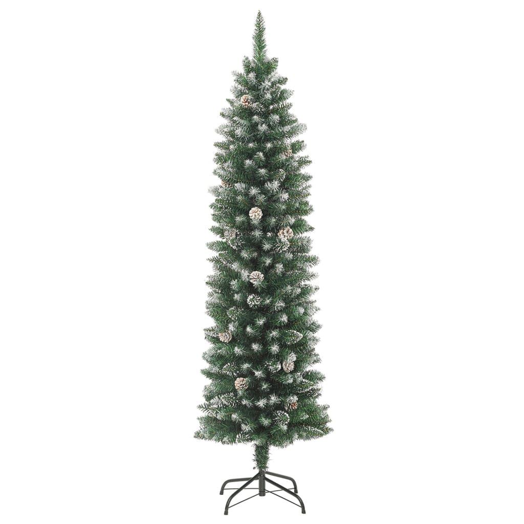 Kunstkerstboom smal met standaard 180 cm PVC