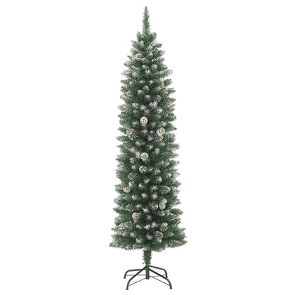 Schmaler künstlicher Weihnachtsbaum mit Standfuß 180 cm PVC