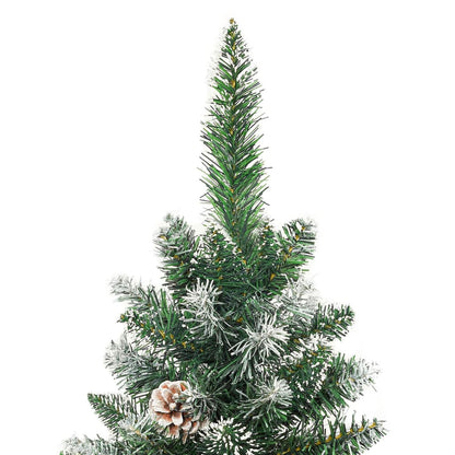 Schmaler künstlicher Weihnachtsbaum mit Standfuß 210 cm PVC