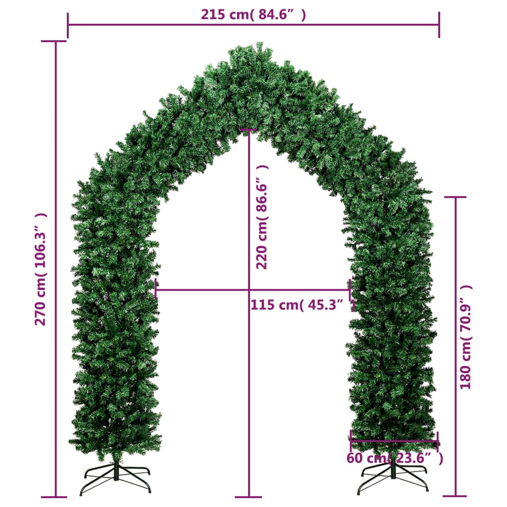 Weihnachtsbogen 270 cm grün