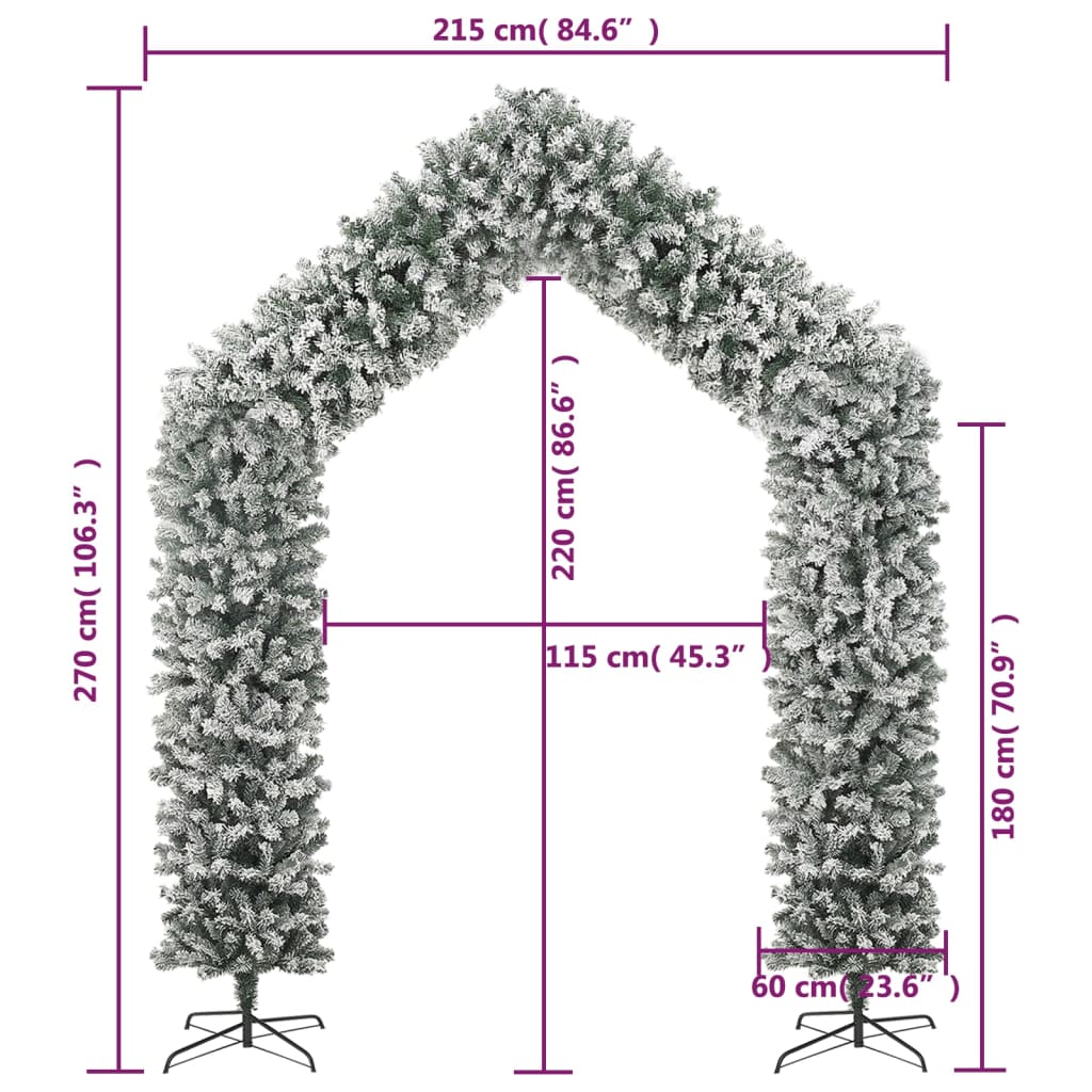 Weihnachtsbogen mit Schneeflocken 270 cm