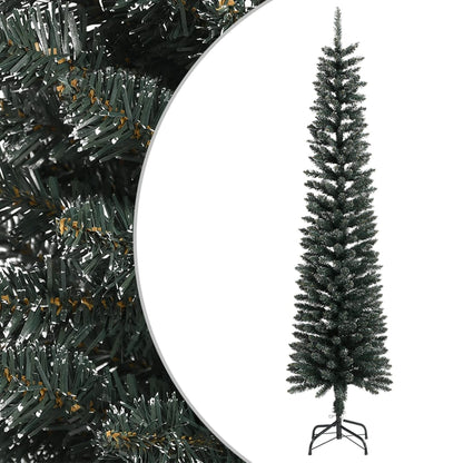 Künstlicher Weihnachtsbaum mit Stamm schmal 240 cm PVC grün