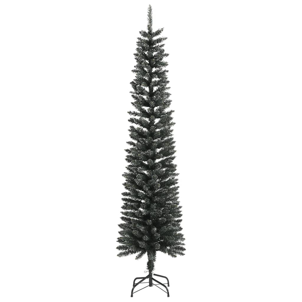 Künstlicher Weihnachtsbaum mit Stamm schmal 240 cm PVC grün