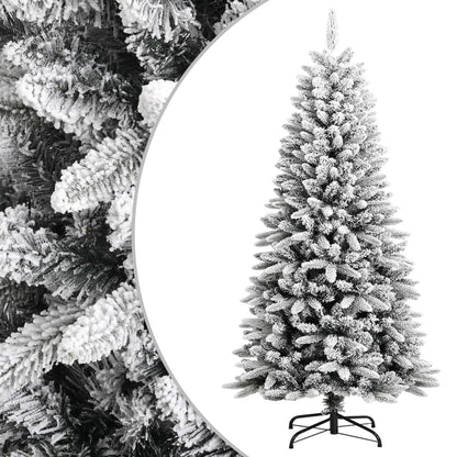 Kunstkerstboom met sneeuw 120 cm PVC en PE