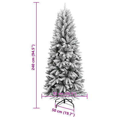 Künstlicher Weihnachtsbaum mit Schnee 240 cm PVC und PE