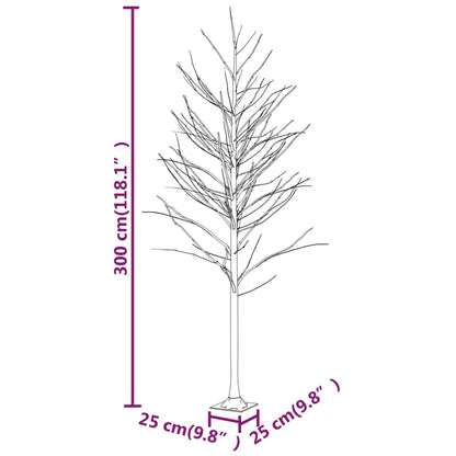 Berkenboom LED 240 LED's warmwit 300 cm wit