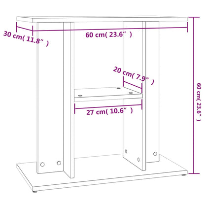 Aquariumstandaard 60x30x60 cm bewerkt hout gerookt eikenkleurig