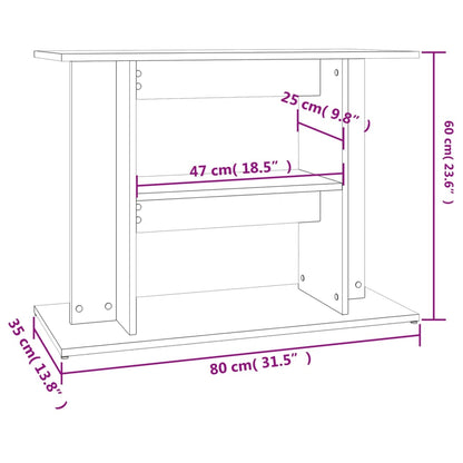 Aquariumstandaard 80x35x60 cm bewerkt hout sonoma eikenkleurig