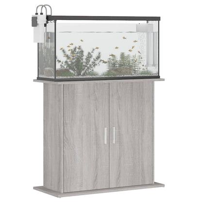 Aquariumständer 81x36x73 cm verarbeitetes Holz grau Sonoma Eiche