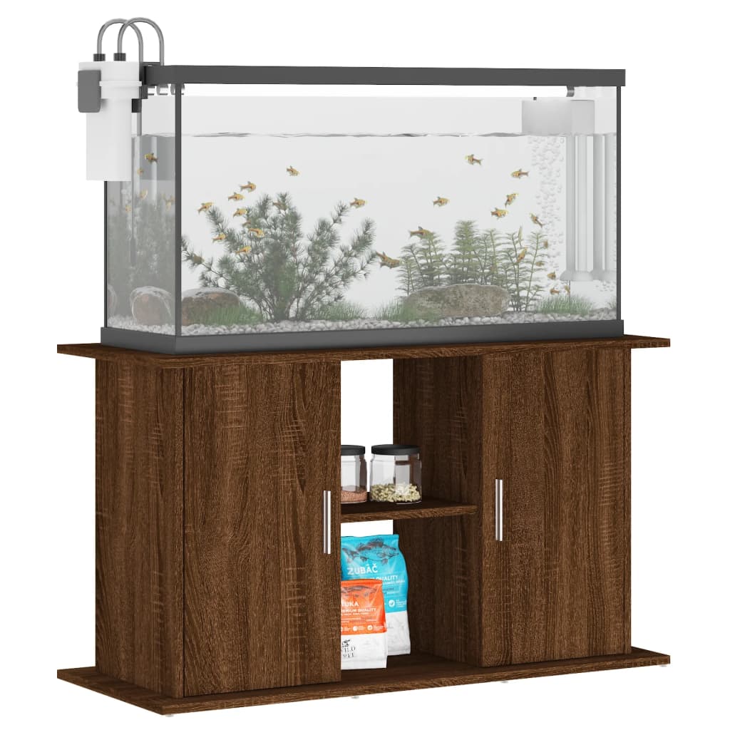 Aquariumstandaard 101x41x58 cm bewerkt hout bruin eikenkleur