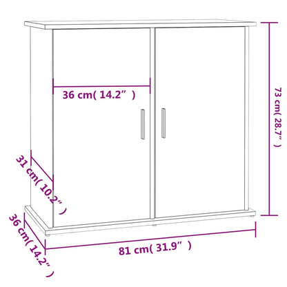 Aquariumstandaard 81x36x73 cm bewerkt hout zwart