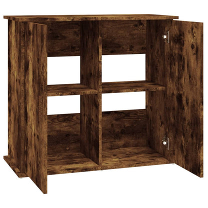 Aquariumstandaard 81x36x73 cm bewerkt hout gerookt eikenkleurig