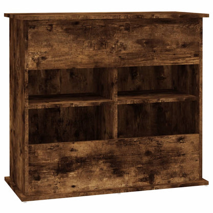 Aquariumstandaard 81x36x73 cm bewerkt hout gerookt eikenkleurig