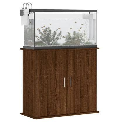 Aquariumstandaard 81x36x73 cm bewerkt hout bruin eikenkleur