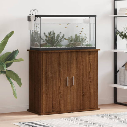 Aquariumstandaard 81x36x73 cm bewerkt hout bruin eikenkleur