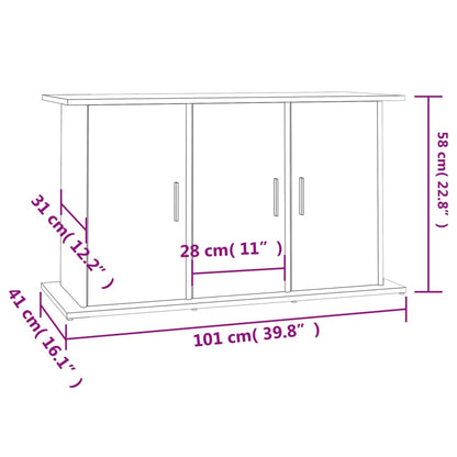 Aquariumstandaard 101x41x58 cm bewerkt hout sonoma eikenkleurig