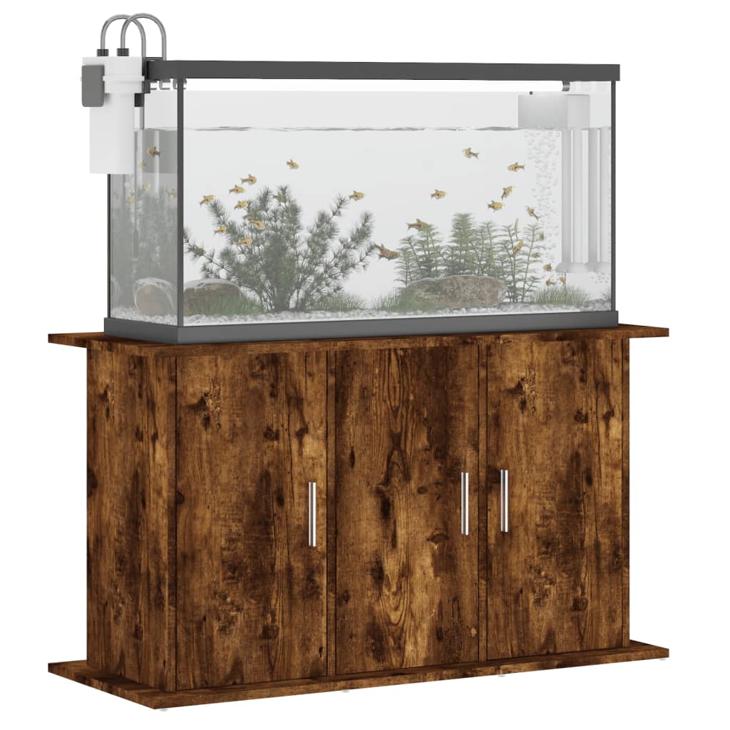 Aquariumstandaard 101x41x58 cm bewerkt hout gerookt eikenkleur