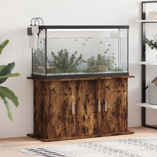 Aquariumstandaard 101x41x58 cm bewerkt hout gerookt eikenkleur