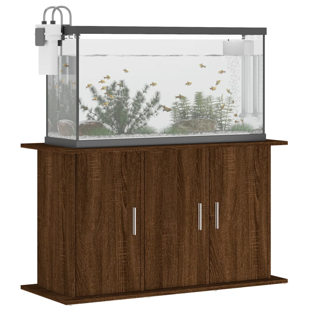 Aquariumstandaard 101x41x58 cm bewerkt hout bruin eikenkleur