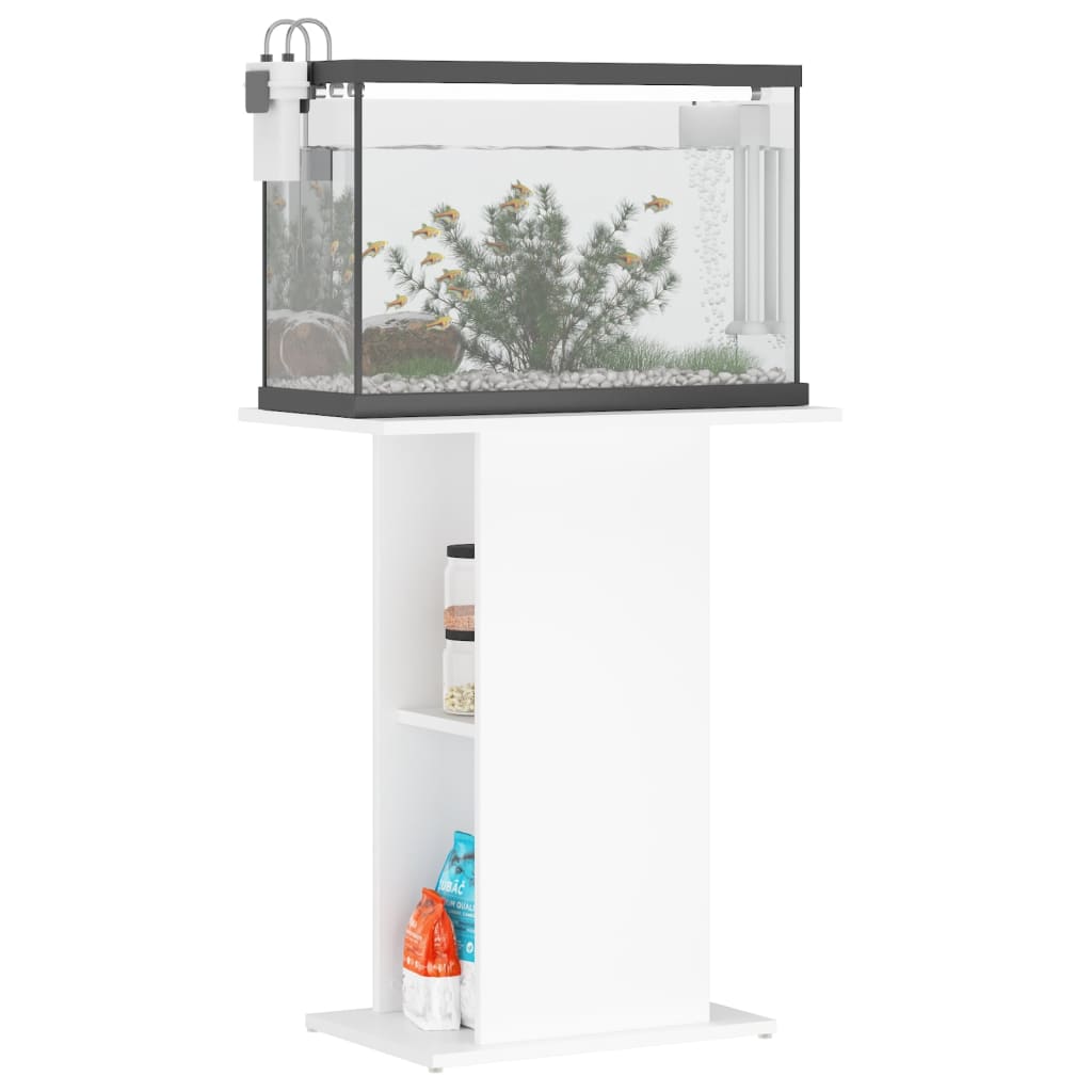 Aquariumstandaard 60,5x36x72,5 cm bewerkt hout wit