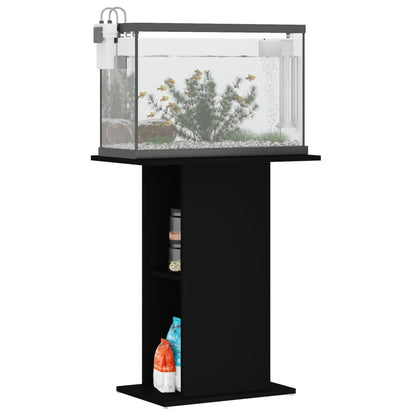 Aquariumstandaard 60,5x36x72,5 cm bewerkt hout zwart