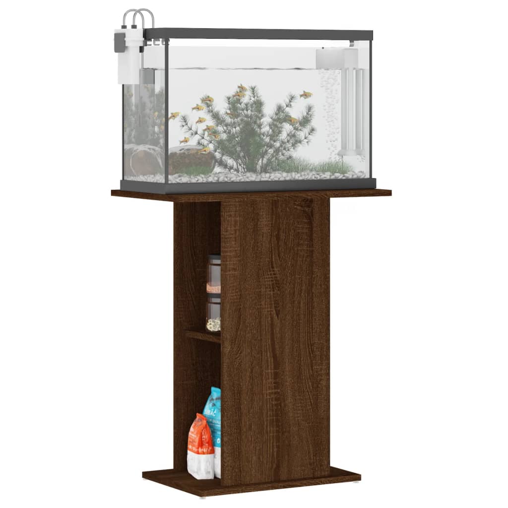 Aquariumstandaard 60,5x36x72,5 cm bewerkt hout bruin eikenkleur