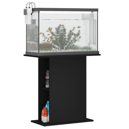 Aquariumstandaard 75x36x72,5 cm bewerkt hout zwart