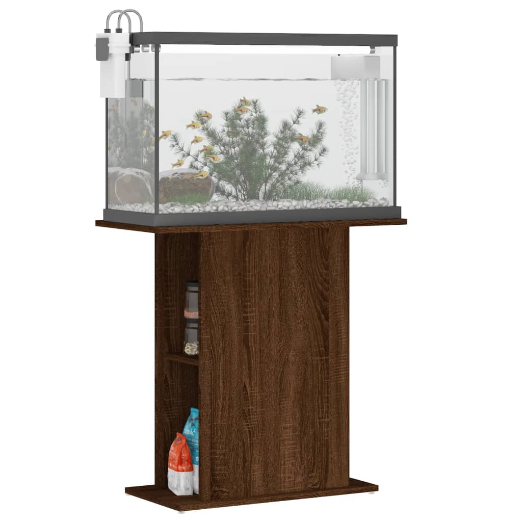 Aquariumstandaard 75x36x72,5 cm bewerkt hout bruin eikenkleur