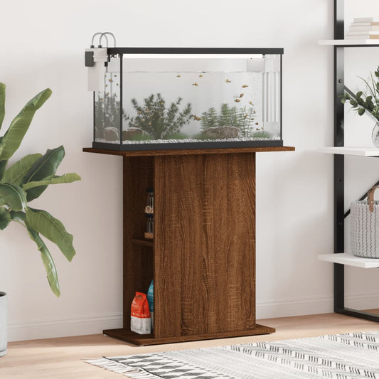 Aquariumstandaard 75x36x72,5 cm bewerkt hout bruin eikenkleur