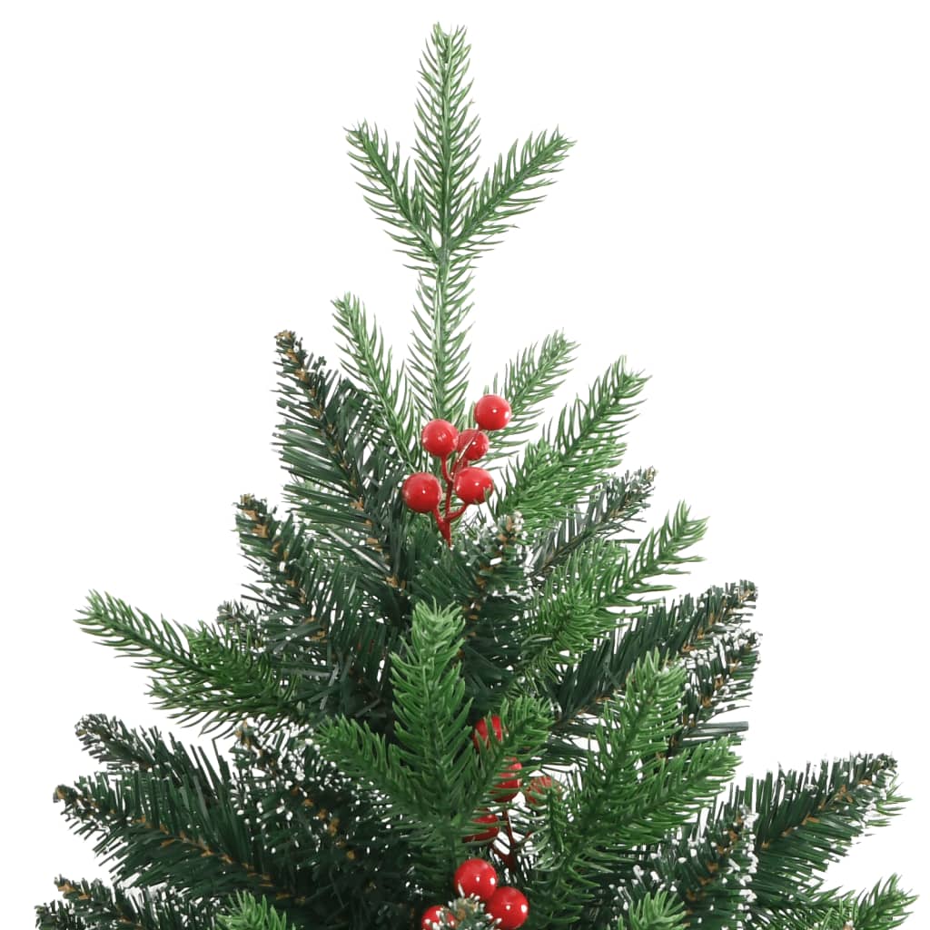 Künstlicher Weihnachtsbaum mit Scharnieren und roten Beeren 240 cm