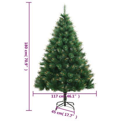 Künstlicher Weihnachtsbaum mit Scharnieren und Ständer 180 cm