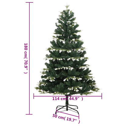 Künstlicher Weihnachtsbaum mit Scharnieren und Schnee 180 cm