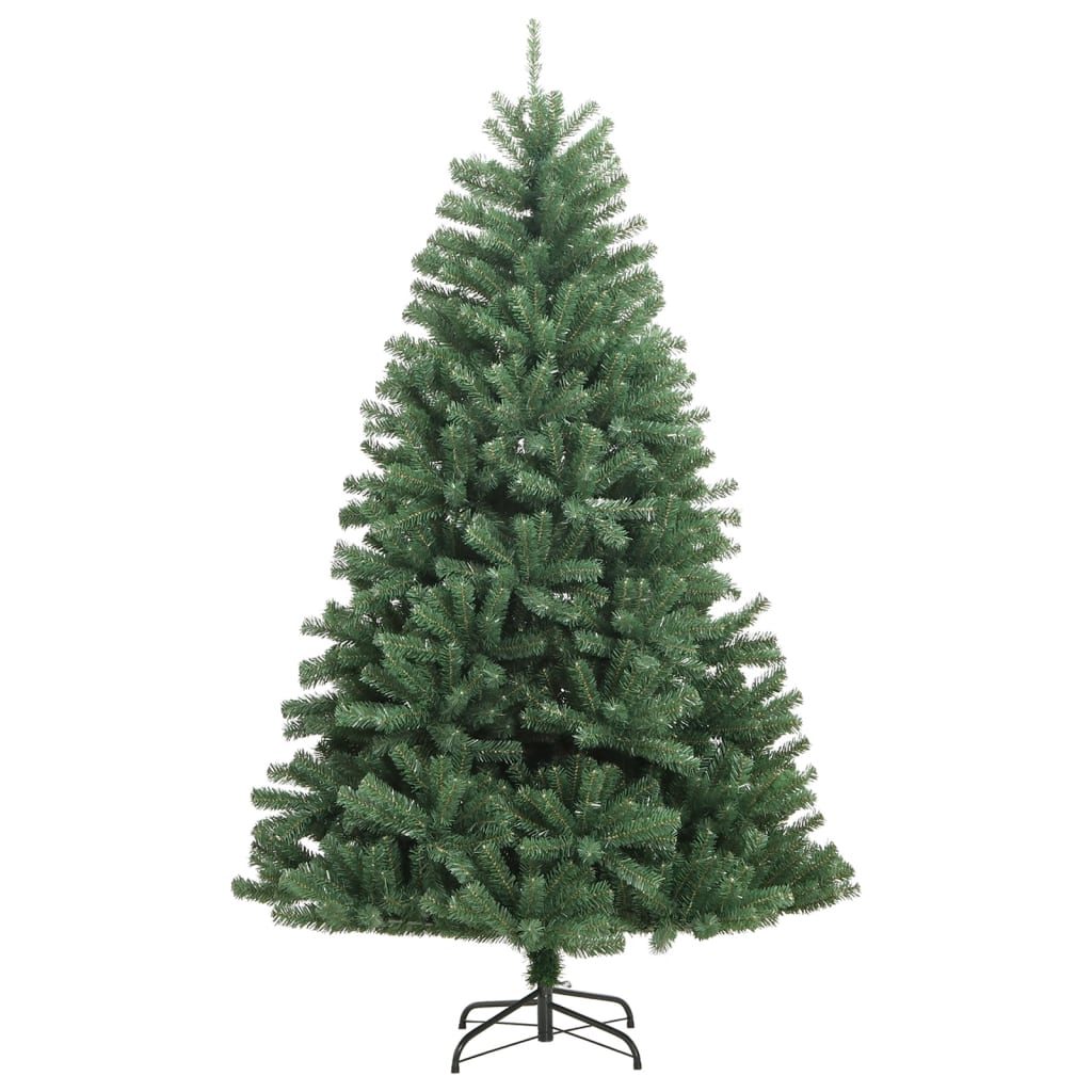 Kunstkerstboom met scharnieren en standaard 180 cm groen