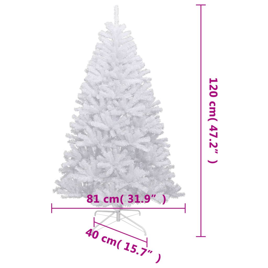 Künstlicher Weihnachtsbaum mit Scharnieren und Schnee 120 cm